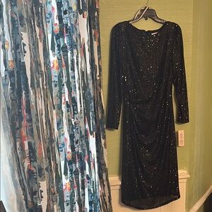 Elegant Black Sequin Dress